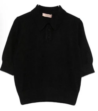 Twinset Sweaters Blacks And Greys In Black