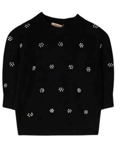 Twinset Sweaters Blacks And Greys In Black