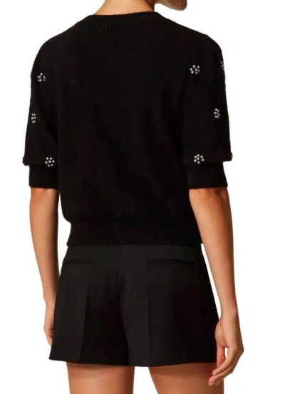 Twinset Sweaters Blacks And Greys In Black