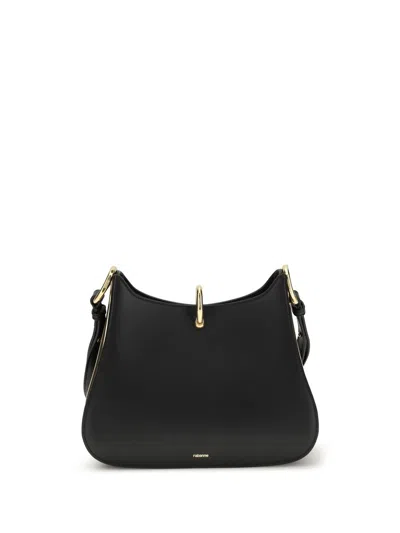 Rabanne Black Calf Leather Bos Taurus Handbag In Black