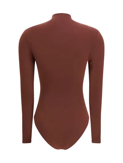 Wolford Bordeaux Polyamide Top In Red