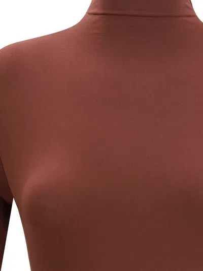 Wolford Bordeaux Polyamide Top In Red