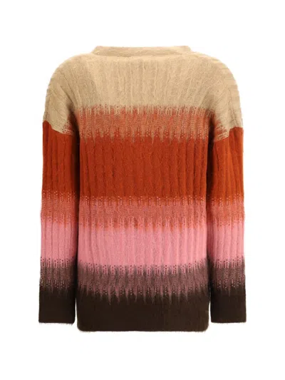 Fendi Gradient Knit Cardigan Featuring Front Pockets In Multi