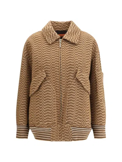 Missoni Down Jackets In Brown