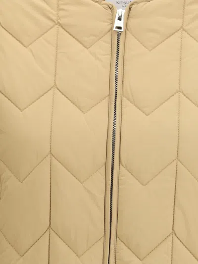 Maison Kitsuné Quilted Jacket In Water-repellent Nylon In Neutral