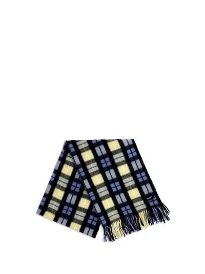 Undercover Wool Check Scarf In Multi