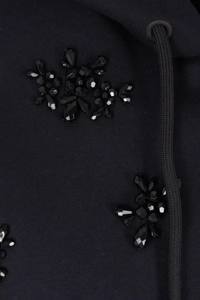 Simone Rocha Embellished Hooded Jacket In Blue