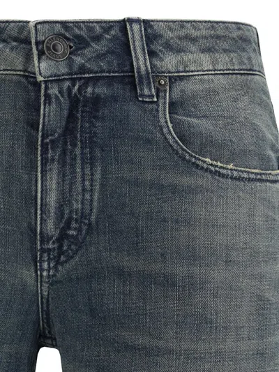 Balenciaga Women Wide Leg Jeans In Blue