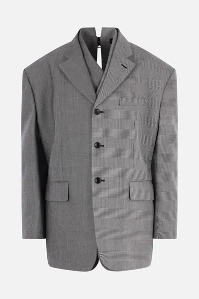 Comme Des Garçons Single-breasted Blazer In Gray