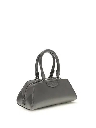 Givenchy Women Antigona East-west Mini Leather Box Handbag In Gray
