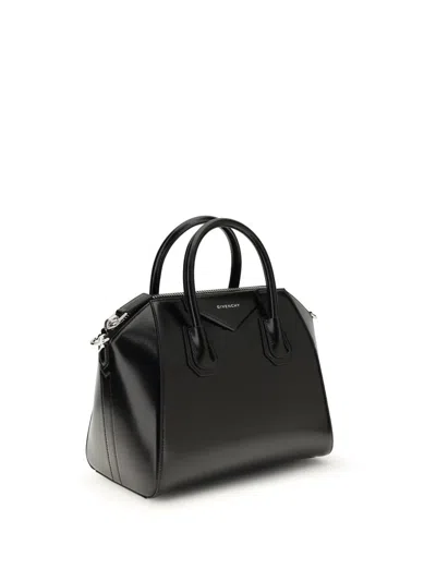 Givenchy Leather Handbag With Logo On The Front In Black