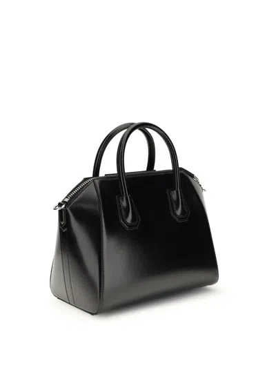 Givenchy Leather Handbag With Logo On The Front In Black
