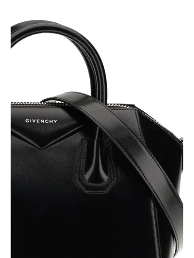 Givenchy Leather Handbag With Logo On The Front In Black