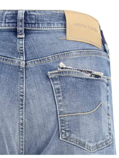 Jacob Cohen Blue Cotton Relaxed Fit Jeans In Blue