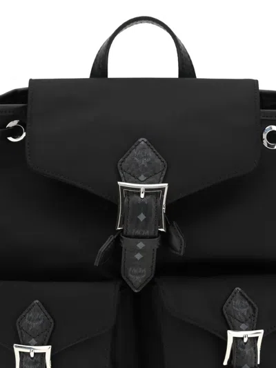 Mcm Aren Drawstring Backpack In Black