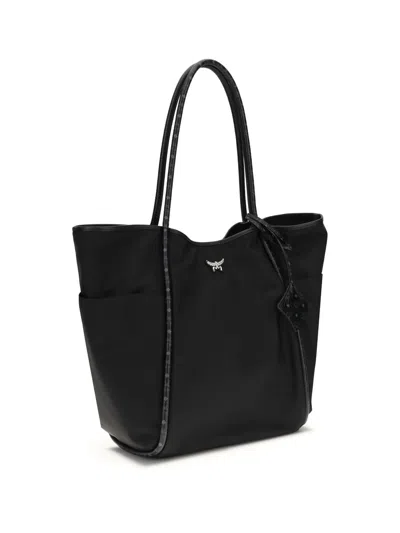 Mcm Aren Fbr Shopper Xlrg Bk In Black