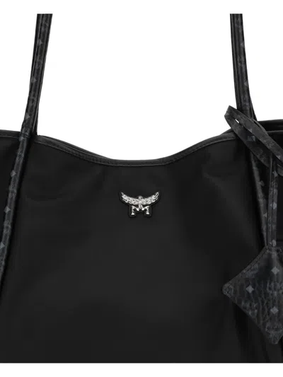 Mcm Aren Fbr Shopper Xlrg Bk In Black