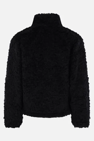 Meta Campania Collective Zip-up Shearling Jacket In Black