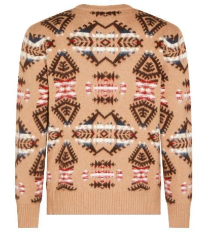 Altea Geometric-pattern Sweater In Brown
