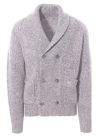 Altea Double-breasted Shawl-collar Cardigan In Purple