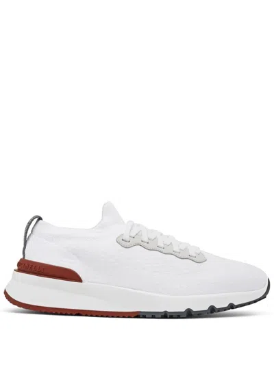 Brunello Cucinelli Cotton Knit Runners In White