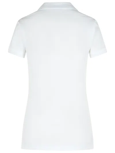Polo Ralph Lauren 'julie' White Cotton Polo Shirt In White