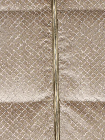 Herno Quilted Velvet Down Jacket High Neck In Brown