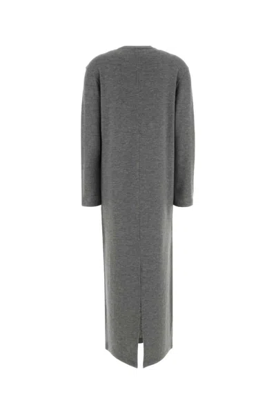 The Row Cashmere Alina Dress Featuring Back Slit In Gray