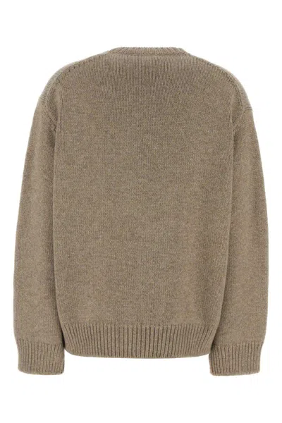 The Row Cappuccino Stretch Cashmere Blend Milou Oversize Cardigan In Brown