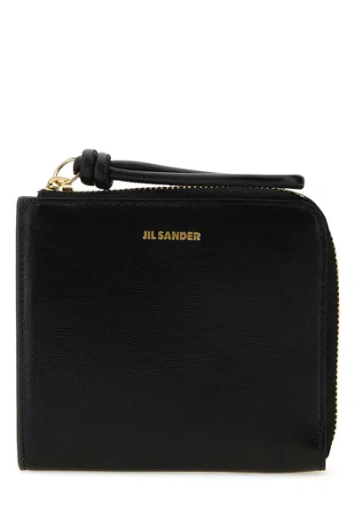 Jil Sander Embossed-logo Detail Wallet In Black
