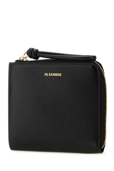 Jil Sander Embossed-logo Detail Wallet In Black