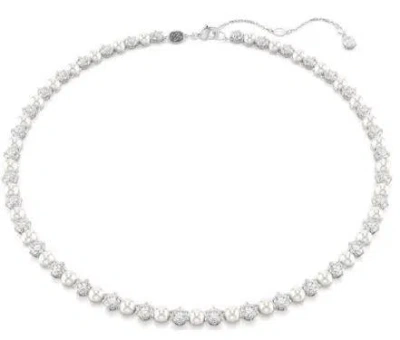 Swarovski Matrix Tennis Halskette In Silver