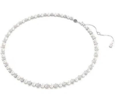 Swarovski Matrix Tennis Halskette In Silver