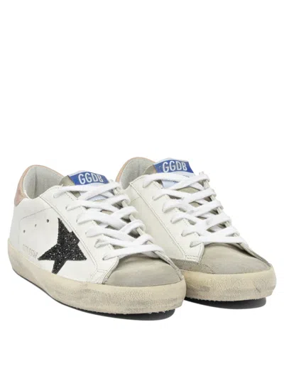 Golden Goose White Leather Superstar Sneakers In White