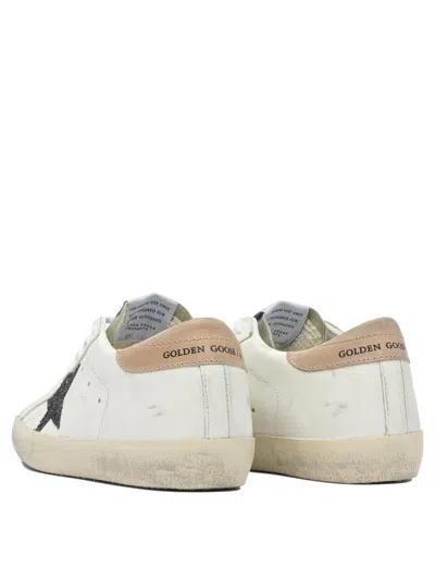 Golden Goose White Leather Superstar Sneakers In White