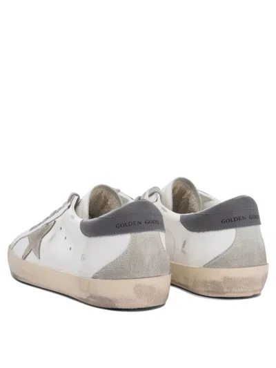 Golden Goose Men Super Star Leather Upper And Heel Suede Star And Spur In White