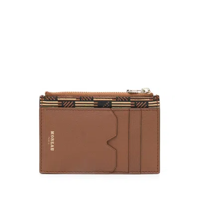 Moreau Logo-stamp Leather Wallet In Brown