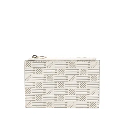 Moreau Geometric-pattern Zipped Wallet In Gray
