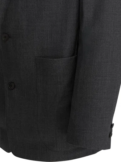Beams Wool Blazer Jackets And Coats Grey In Gray
