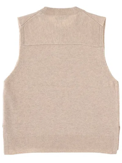 Maison Kitsuné Wool Vest In Neutral