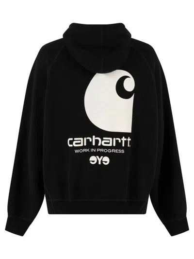 Junya Watanabe Comme Dg X Carhartt Cotton Hoodie In Black