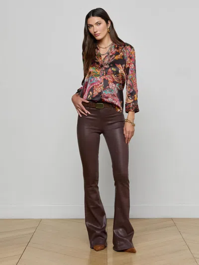 L'agence Dani Silk Blouse In Multi