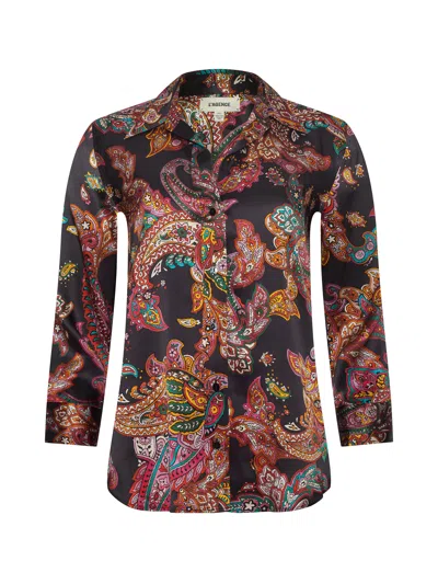 L'agence Dani Silk Blouse In Multi