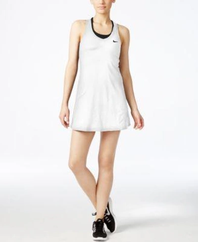 Shop Nike Pure Dri-fit Tennis Dress In White/black