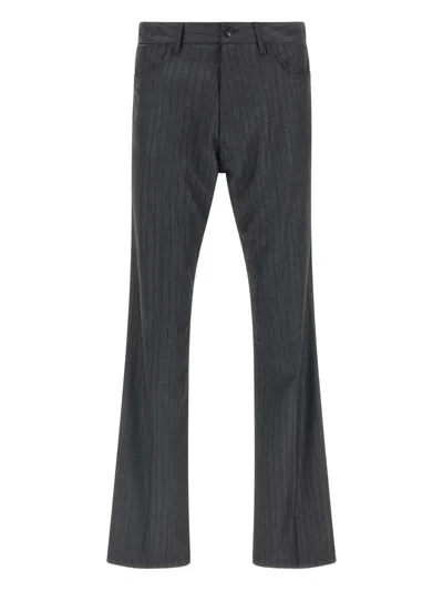 Balenciaga Tailored Pinstripe Trousers Featuring Pockets In Multi