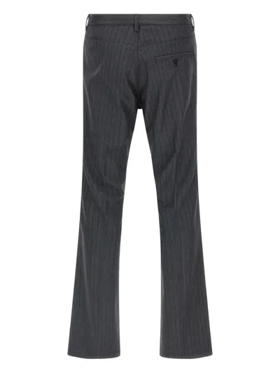 Balenciaga Tailored Pinstripe Trousers Featuring Pockets In Multi