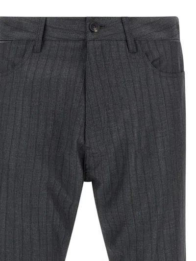 Balenciaga Tailored Pinstripe Trousers Featuring Pockets In Multi