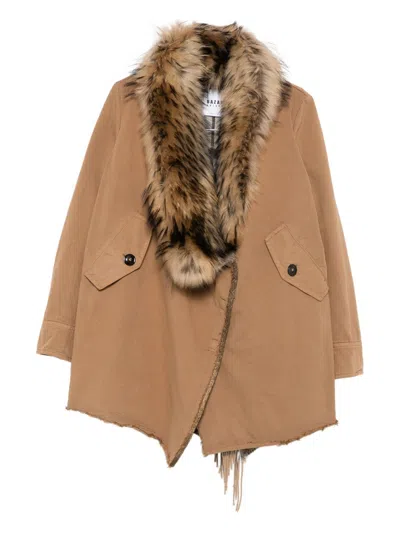 Bazar Deluxe Bazar De Luxe Short Parka Coat In Neutral