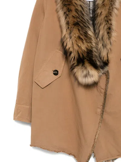 Bazar Deluxe Bazar De Luxe Short Parka Coat In Neutral