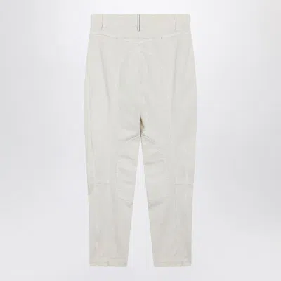 Brunello Cucinelli Equestrian Style Trousers Featuring Pockets In Gray